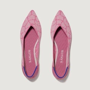 NWOB Rothy’s Rose Quartz Point Flats Limited Edition Unicorn Women’s Size 10